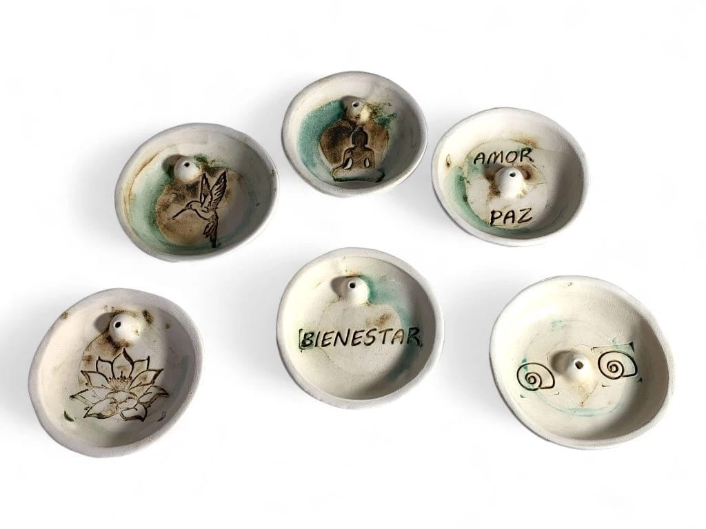 Foto de PORTA SAHUMERIO CERAMICA SEMI ESMALTADO