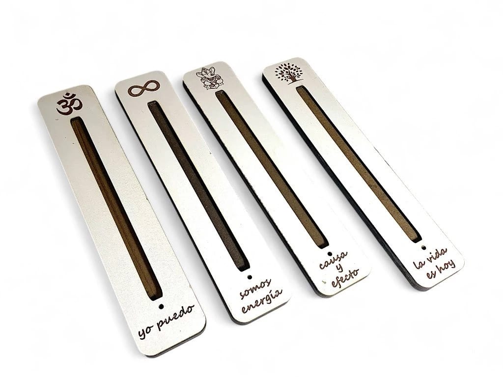 Foto de PORTA SAHUMERIO SKI BLANCO GRABADO