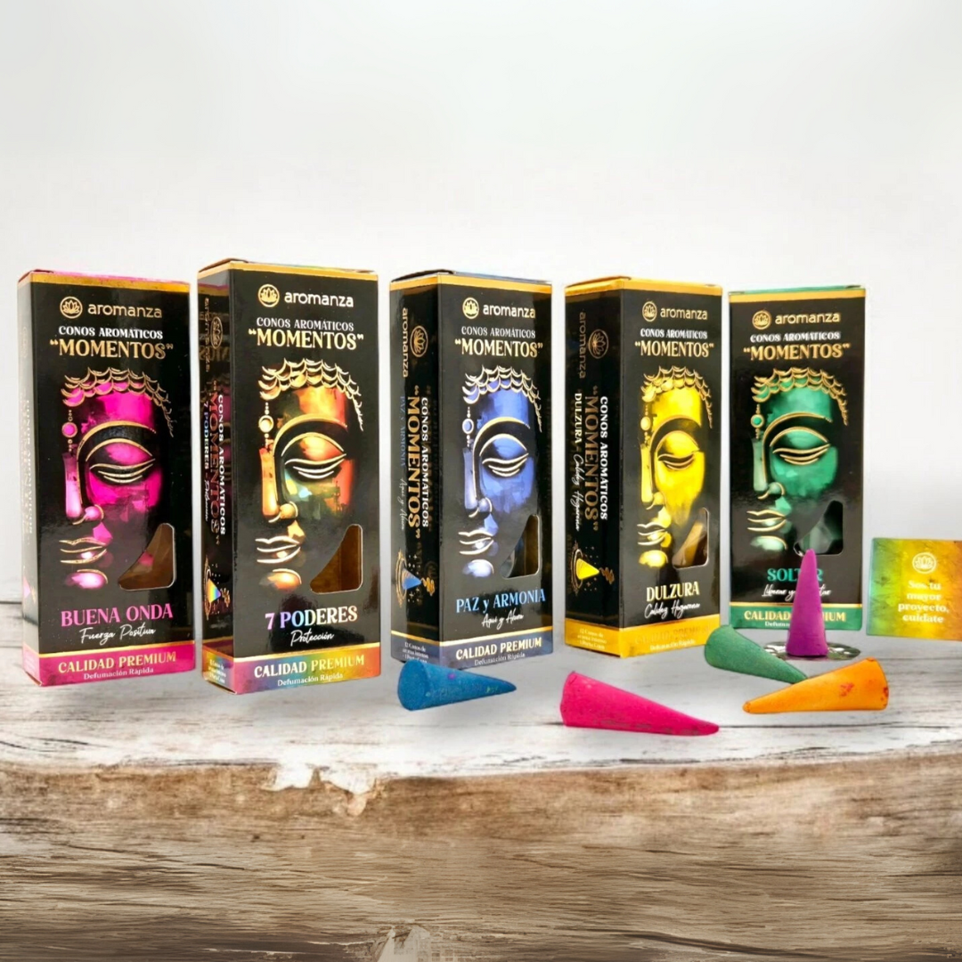 Foto de SAHUMERIOS AROMANZA MOMENTO CONO X12