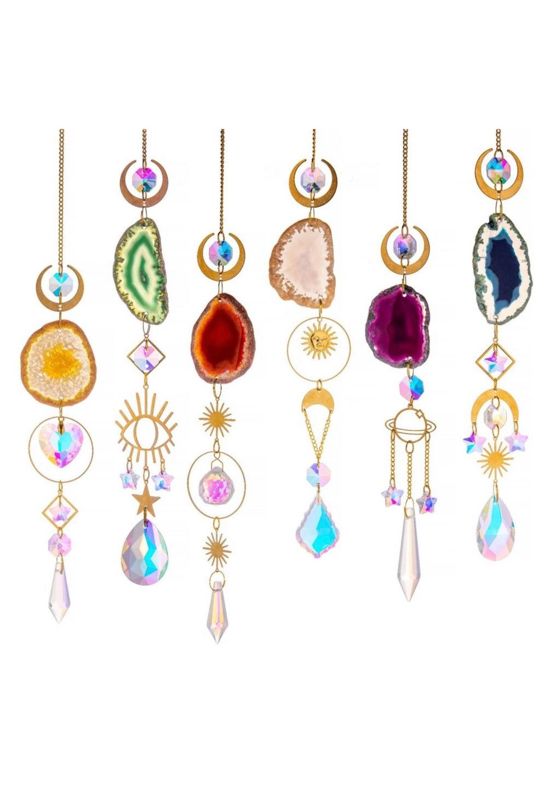 Foto de COLGANTE DE CRISTALES- PIEDRA PLANA CON ATRAPASOL