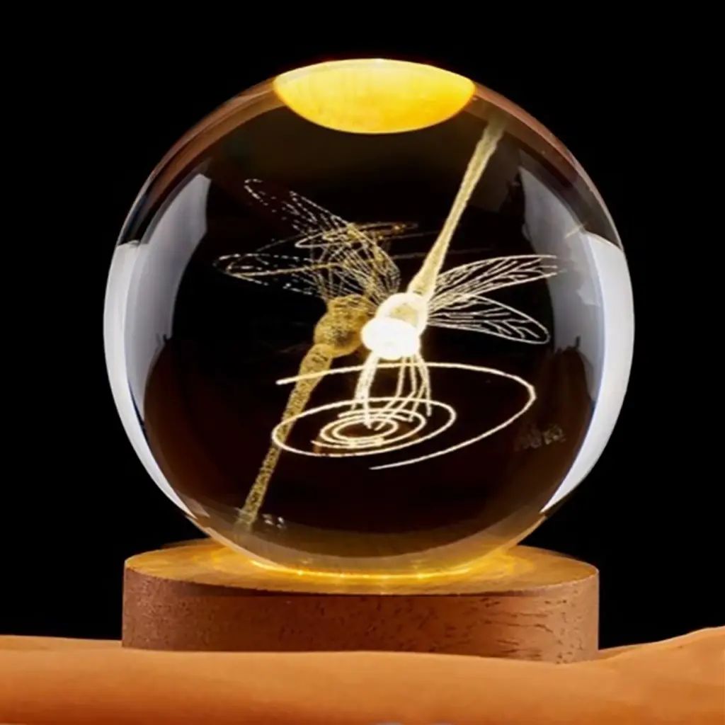 Foto de LAMPARA ESFERA VIDRIO- LIBELULA