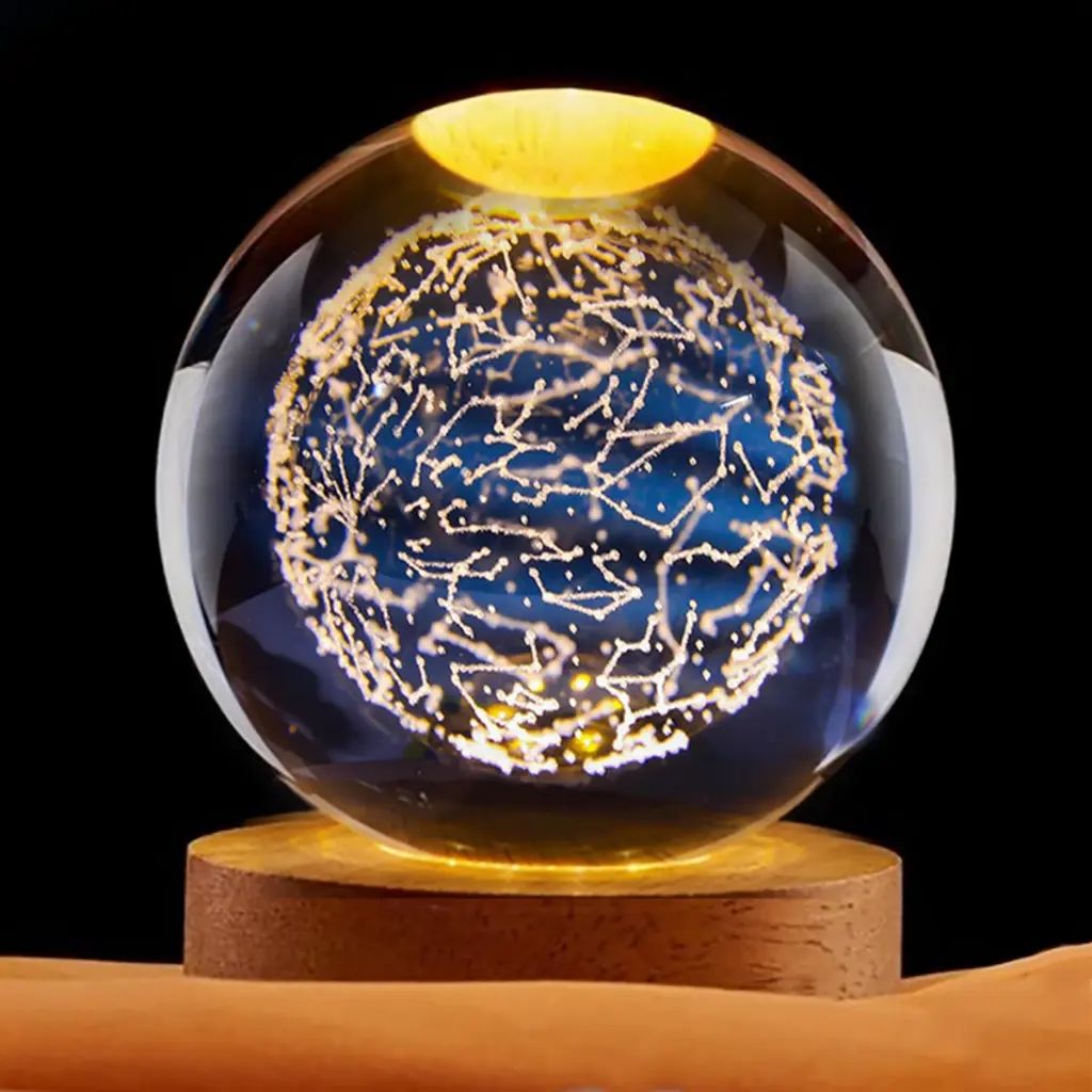 Foto de LAMPARA ESFERA DE VIDRIO CONSTELACIONES X6CM.