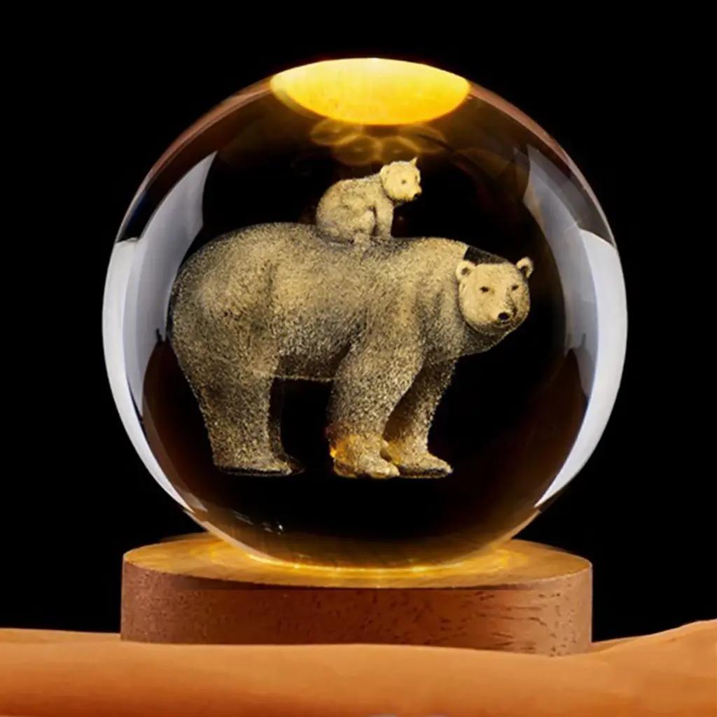 Foto de LAMPARA ESFERA DE VIDRIO MAMA OSO 6 CM.