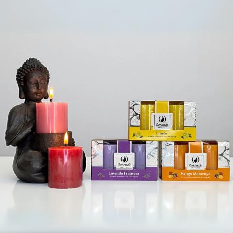 Foto de 2 VOTIVOS AROMATICOS C/CERA VEGETAL