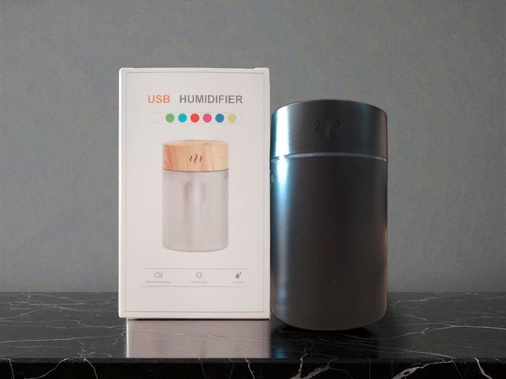 Foto de HUMIDIFICADOR CILINDRICO NEGRO