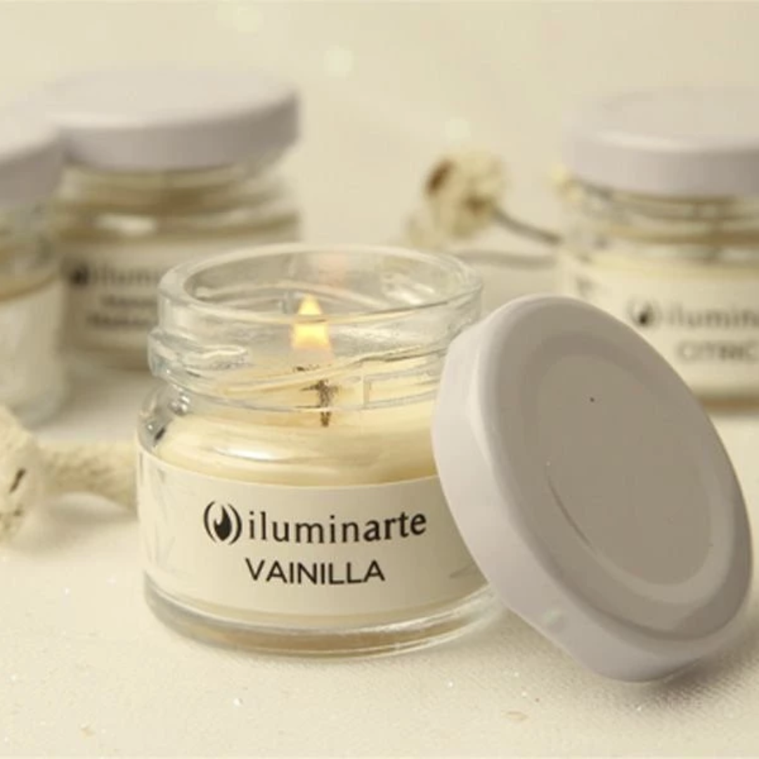 Foto de VELA DE VIDRIO AROMATICA CHICA X 30GM.