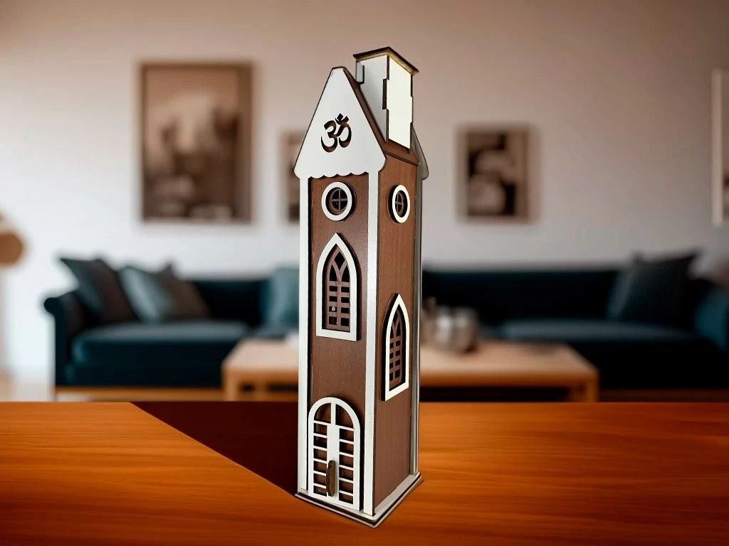 Foto de PORTA SAHUMERIO TORRE CASITA 20 CM.