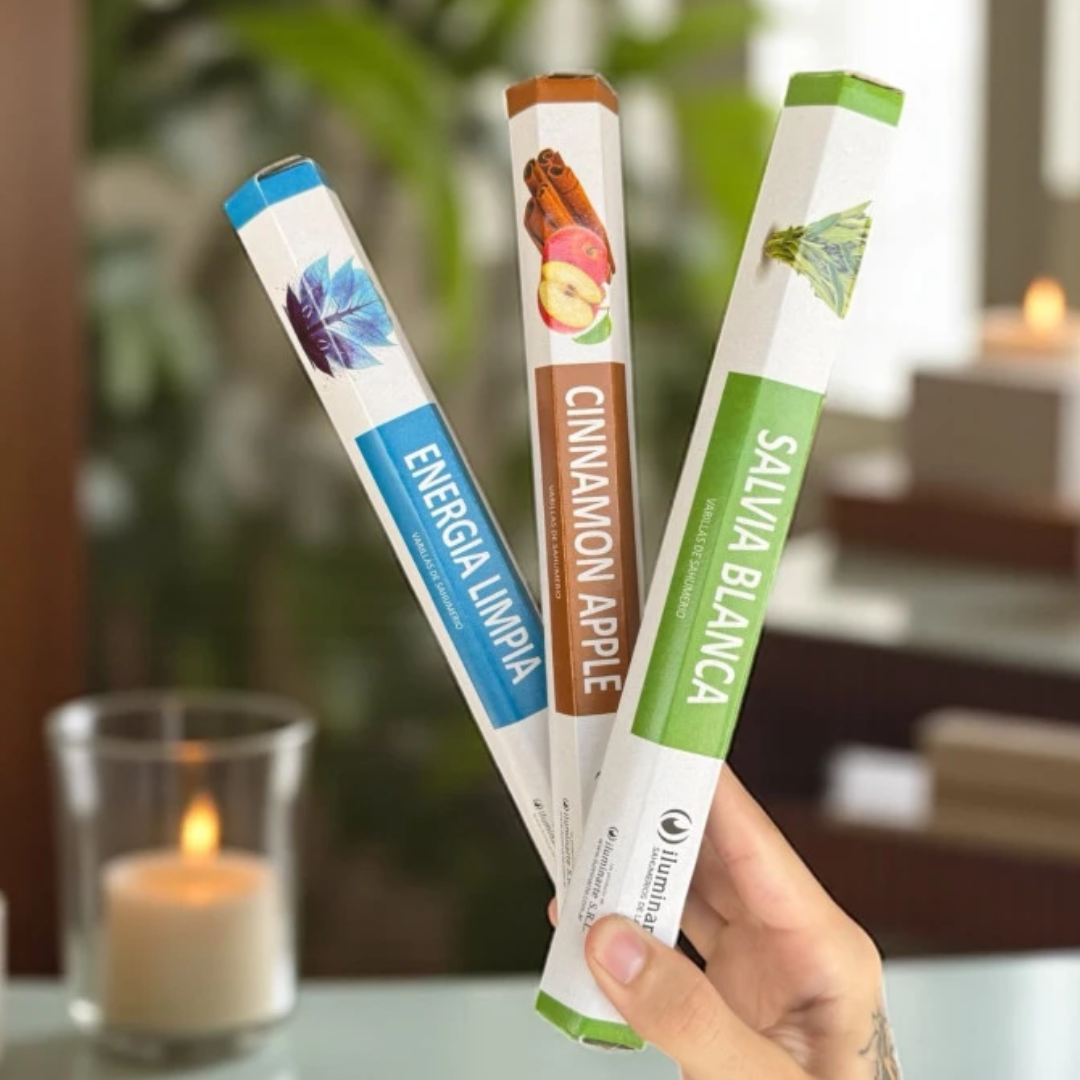 Foto de SAHUMERIO INDIA EXAGONAL LINEA BLANCA X15