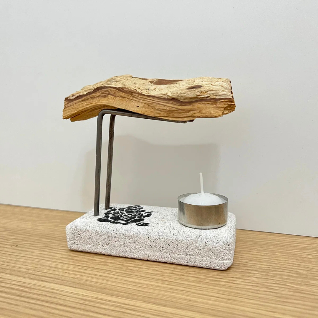 Foto de QUEMADOR PALO SANTO CERAMICA CON PORTA VELA