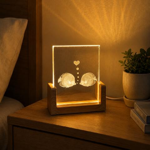 Foto de CUADRO LED 8X10 CM. PECES