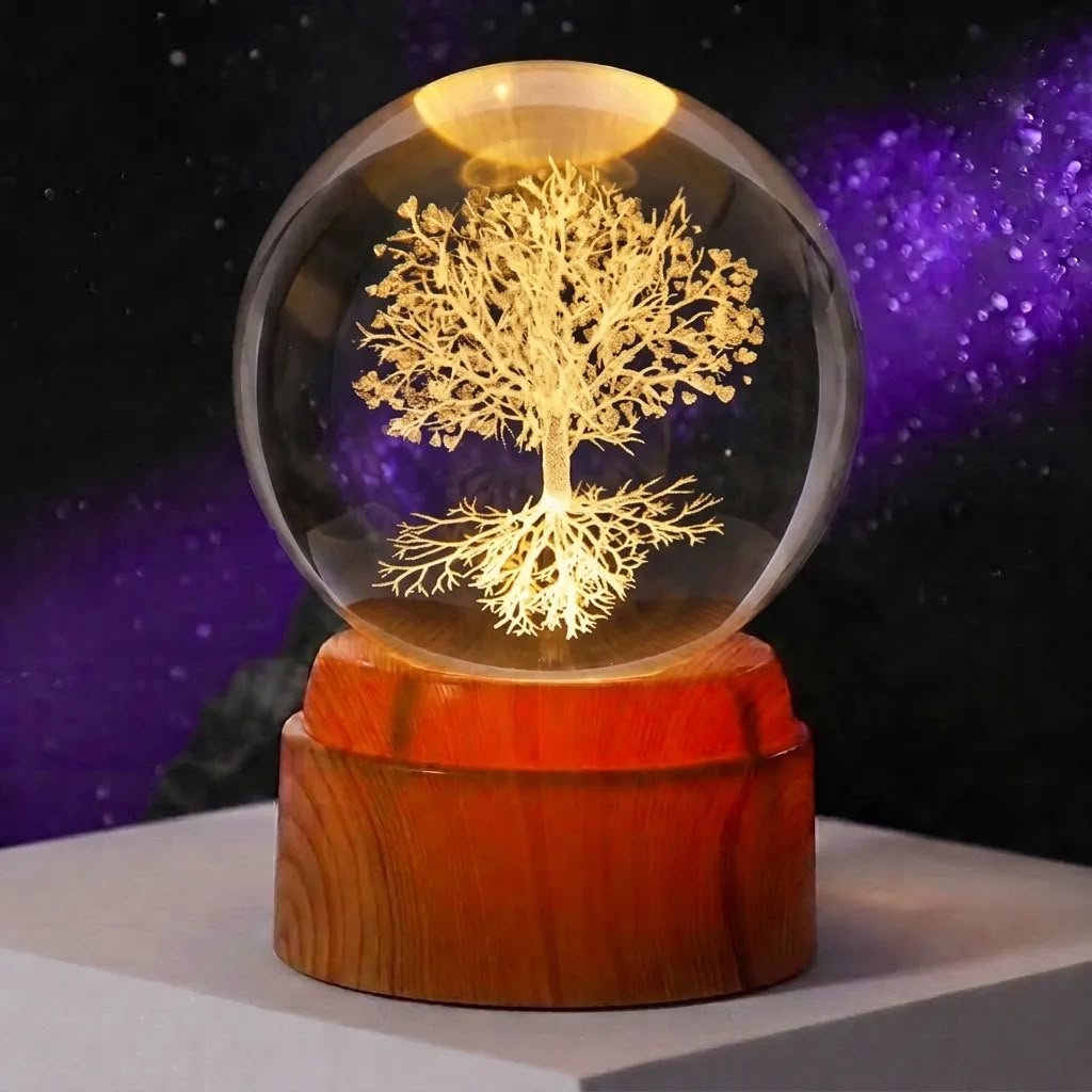 Foto de LAMPARA GIRATORIA ARBOL DE LA VIDA 8CM.